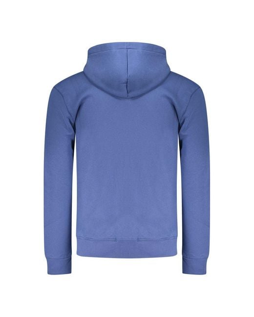 COVERI MOVING Blue Cotton Men's Hoodie Sweatshirt for men