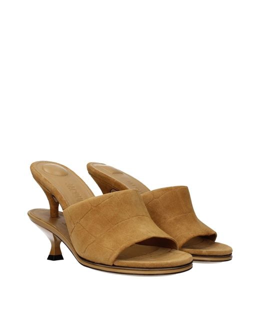 Jacquemus Brown Suede Sandals/Camel
