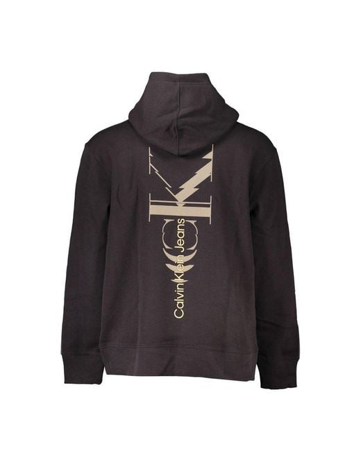 Calvin Klein Black Cotton Men's Hoodie for men