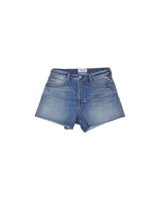 Replay Blue Cotton Shorts
