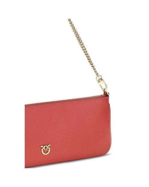 Pinko Red Multicolor Calf Leather Bos Taurus Wallet