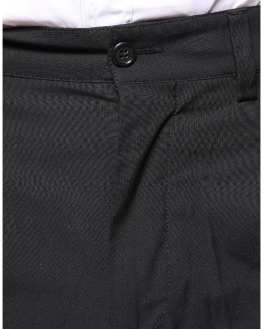 Dolce & Gabbana Black Crown Cotton Dress Pants for men
