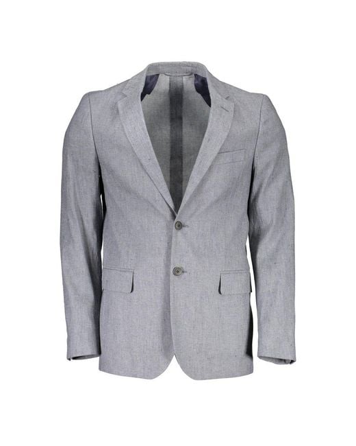 Gant Gray Cotton Blazer for men