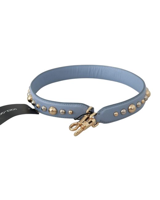 Dolce & Gabbana Blue Elegant Leather Shoulder Strap