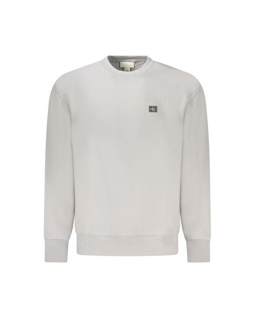 Calvin Klein Gray Cotton Sweater for men