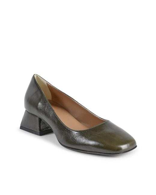 19V69 Italia by Versace Green Bicolor Leather Ballet Flats