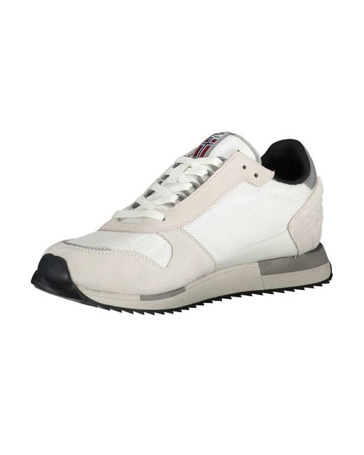 Napapijri White Polyester Sneaker for men