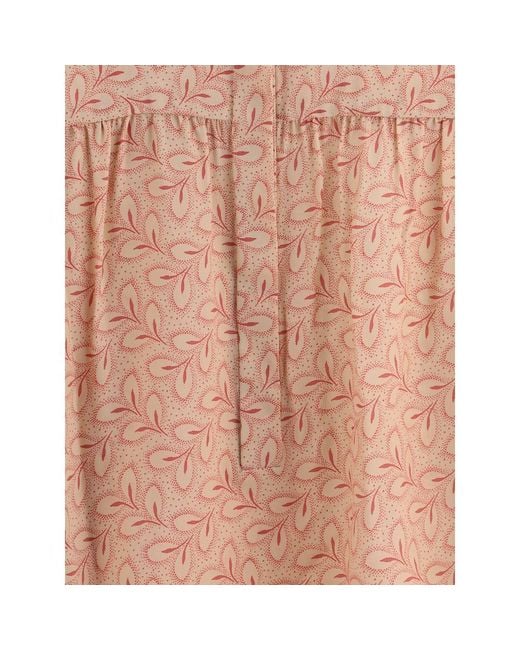 Kristina Ti Light Pink Silk Pattern Shirt