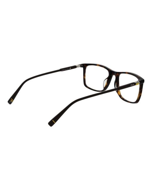 Fila Black Brown Plastic Glasses (frames) for men