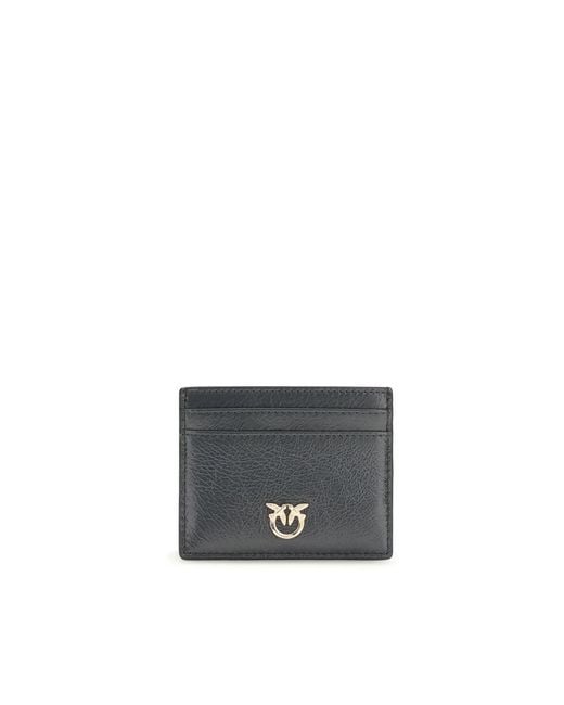 Pinko Gray Calf Leather Bos Taurus Wallet