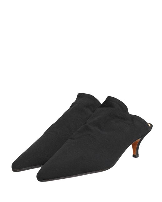 Dolce & Gabbana Black Suede Heel Mule Shoes