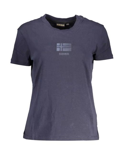 Napapijri Blue Cotton Tops & T-shirt