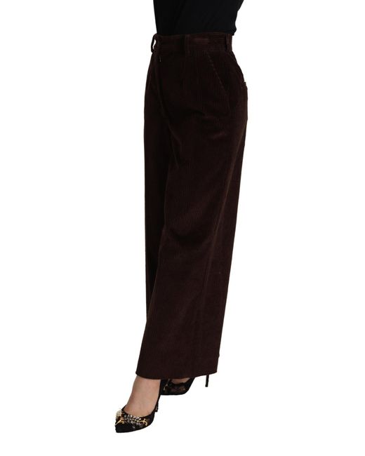 Dolce & Gabbana Black Elegant High-Waisted Wide Leg Pant