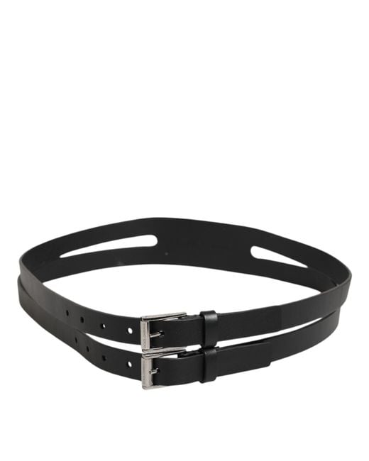 Dolce & Gabbana Black Leather Belt for men