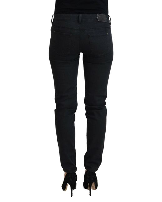 Ermanno Scervino Black Chic Low Waist Skinny Jeans