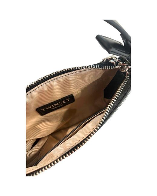 Twinset Black Purple Pu Shoulder Bag