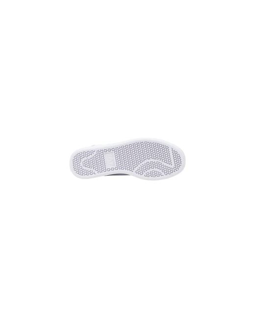 EA7 White Leather Low Top Sneakers