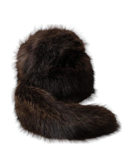 Dolce & Gabbana Black Raccoon Fur Bucket 'Hat