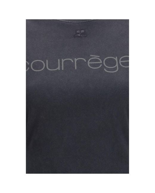 Courreges Blue Black Cotton T