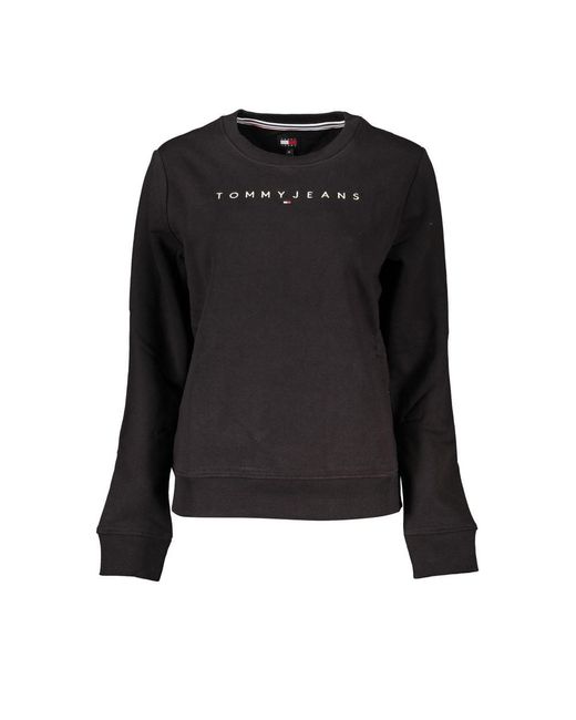 Tommy Hilfiger Black Elegant Long Sleeve Fleece Sweatshirt