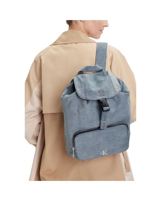 Calvin Klein Blue Cotton Backpack