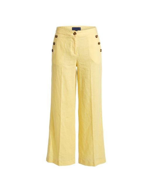Trussardi Yellow Flax Pants