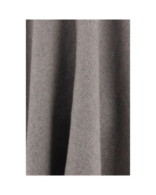 Brunello Cucinelli Gray Reversible Poncho