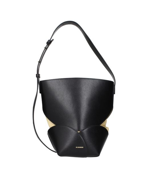 Jil Sander Black Leather Crossbody Bag