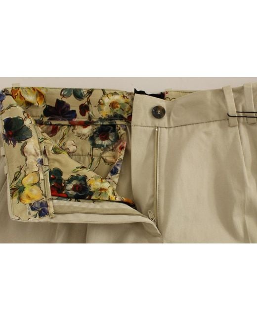 Dolce & Gabbana Natural Cotton Chinos Pants