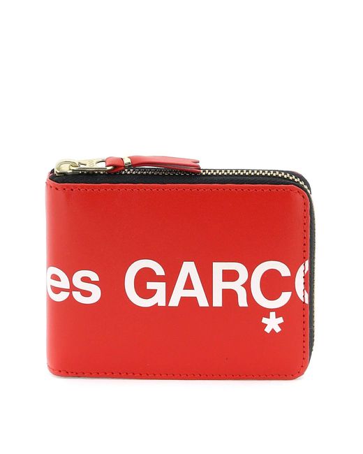 Comme des Garçons Red Comme Des Garcons Wallet Zip-around With Maxi Logo for men