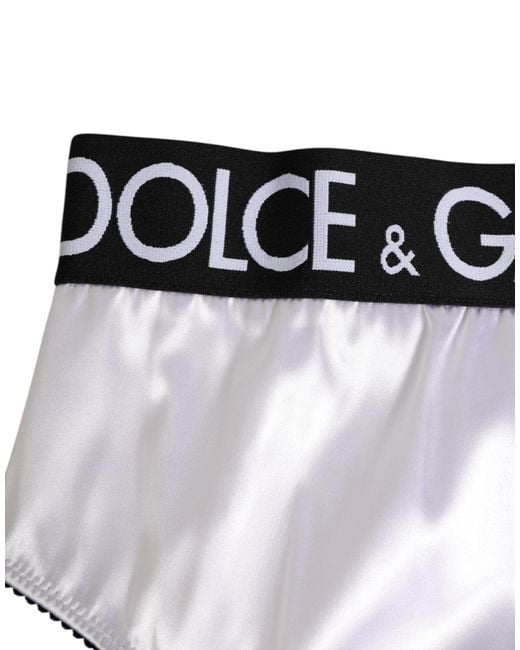 Dolce & Gabbana Multicolor White Satin High