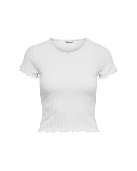 ONLY White Polyester T