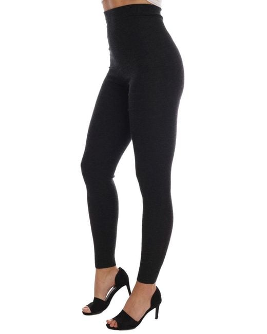Dolce & Gabbana Black Elegant Cashmere High Waist Pants