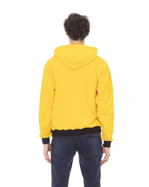 Baldinini Yellow Cotton Sweater for men