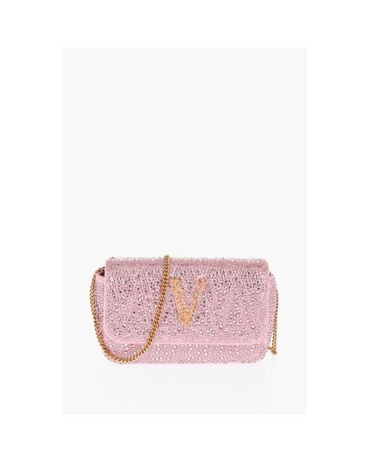 Versace Pink Multicolor Silk Shoulder Bag