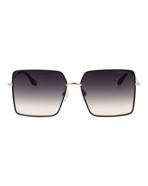Trussardi Black Stainless Steel Sunglasses