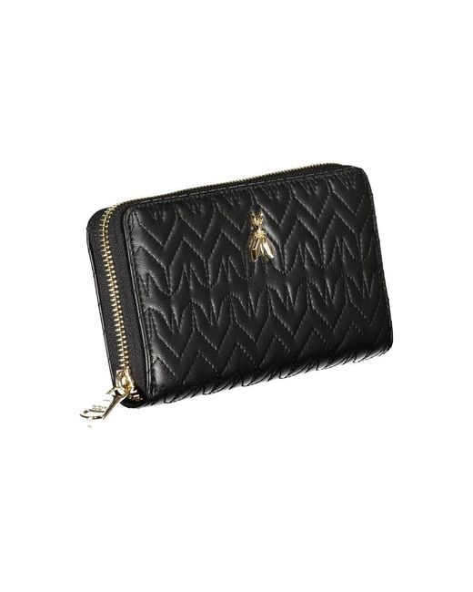 Patrizia Pepe Black Elegant Wallet With Contrasting Details