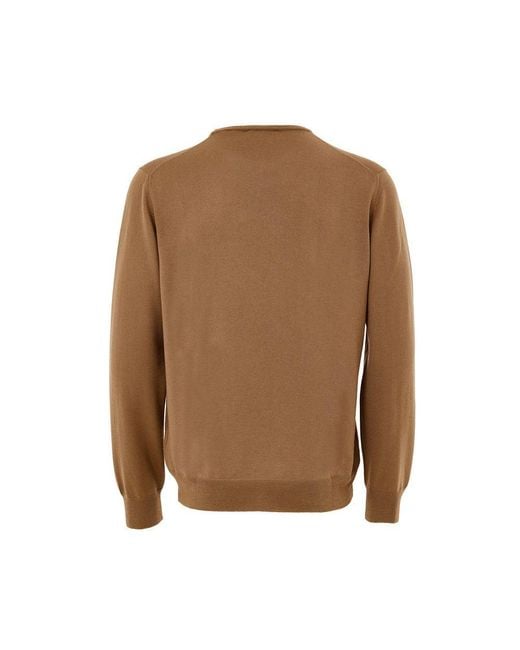 Gran Sasso Brown Wool Sweatshirt for men