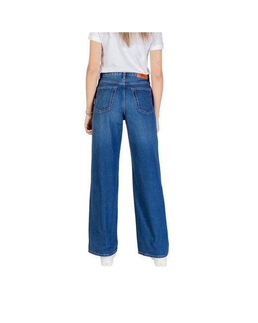 Calvin Klein Blue Cotton Boyfriend Jeans