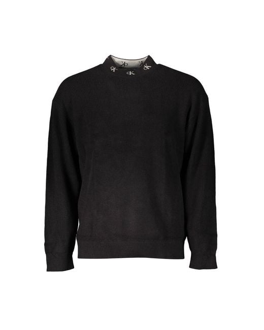 Calvin Klein Black Cotton Men Sweater for men