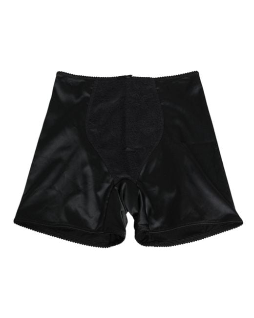 Dolce & Gabbana Black Silk Stretch Slip Cycling Underwear