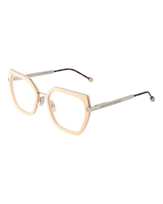 Philipp Plein Metallic Metal & Plastic Glasses (Frames) for men