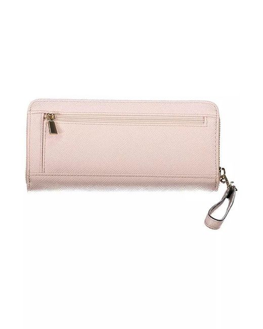 Guess Sleek Pink Polyethylene Men's Wallet