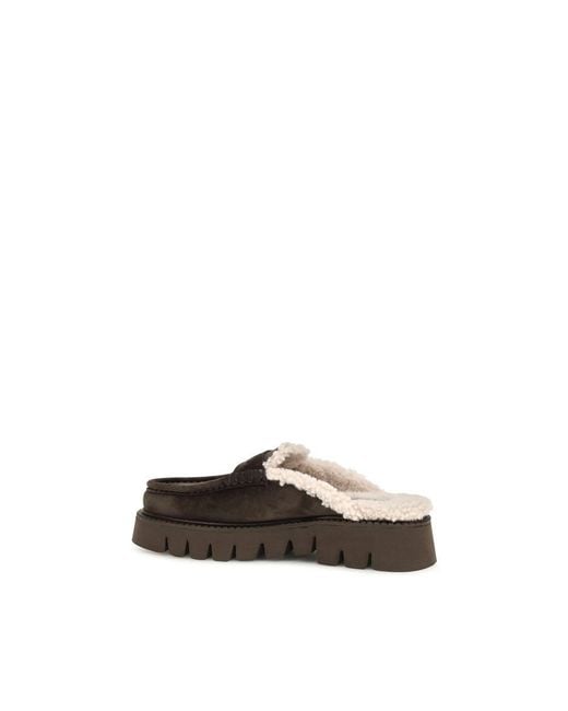 Pedro Garcia Brown Calf Leather Bos Taurus Mules