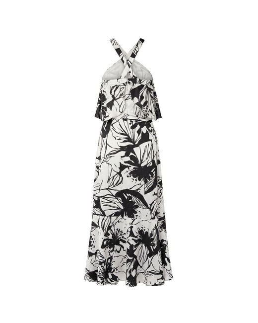 Trussardi White Black Polyester Dress
