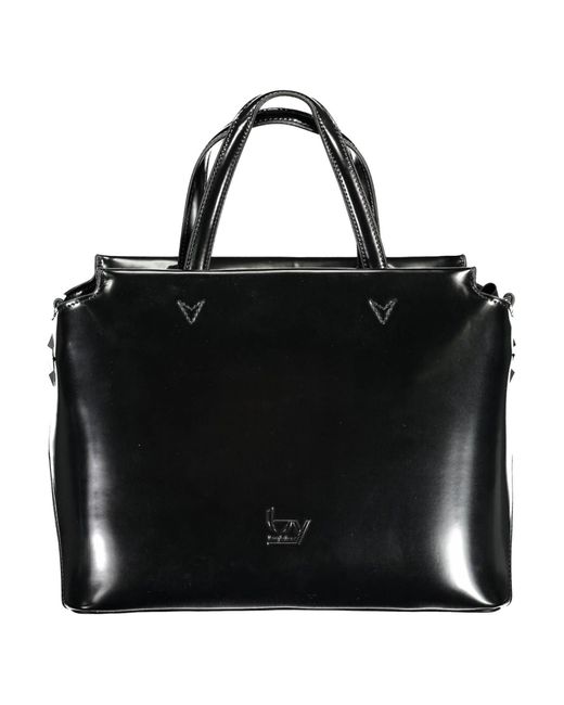 Byblos Black Elegant Two-Handle Bag With Contrasting Details