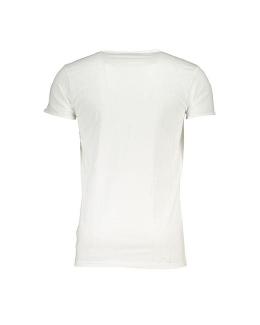 Roberto Cavalli White Tshirt Short Sleeve Crew Neck for men