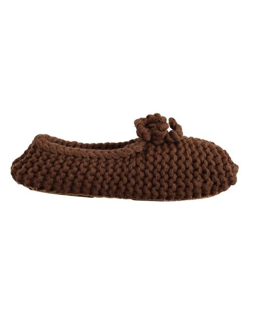 Dolce & Gabbana Brown Elegant Wool Knit Ballerina Flats