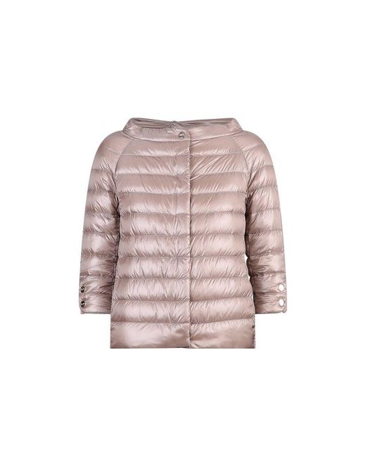 Herno Pink Multicolor Polyamide Coat