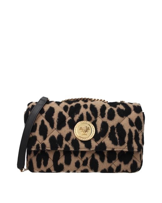 Versace Black Shoulder Bags/ Wool